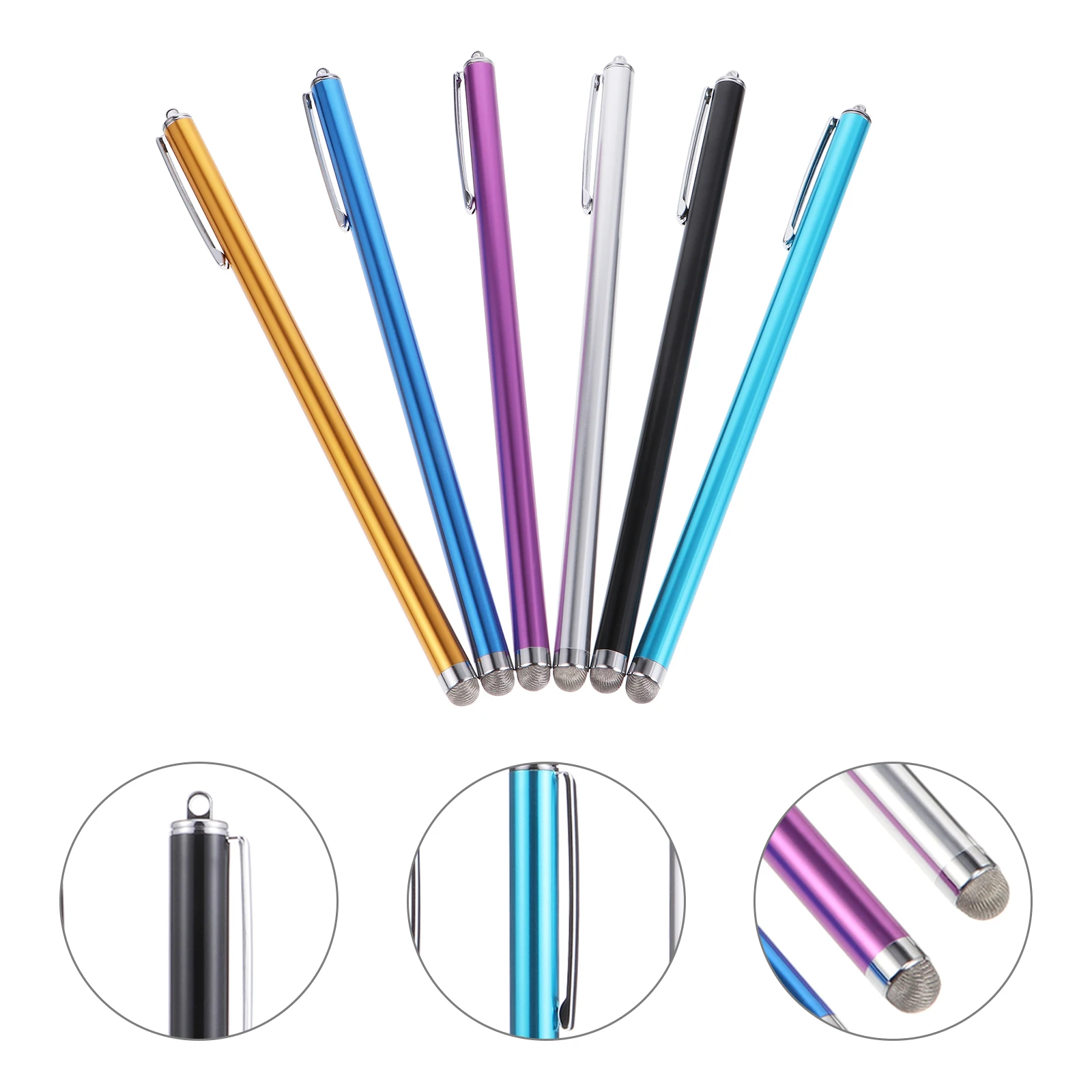 

6pcs Capacitive Stylus Pen High Sensitivity For Phone Tablet Touch Screen Universal Stylus Pen Portable Smooth Writing Drawing