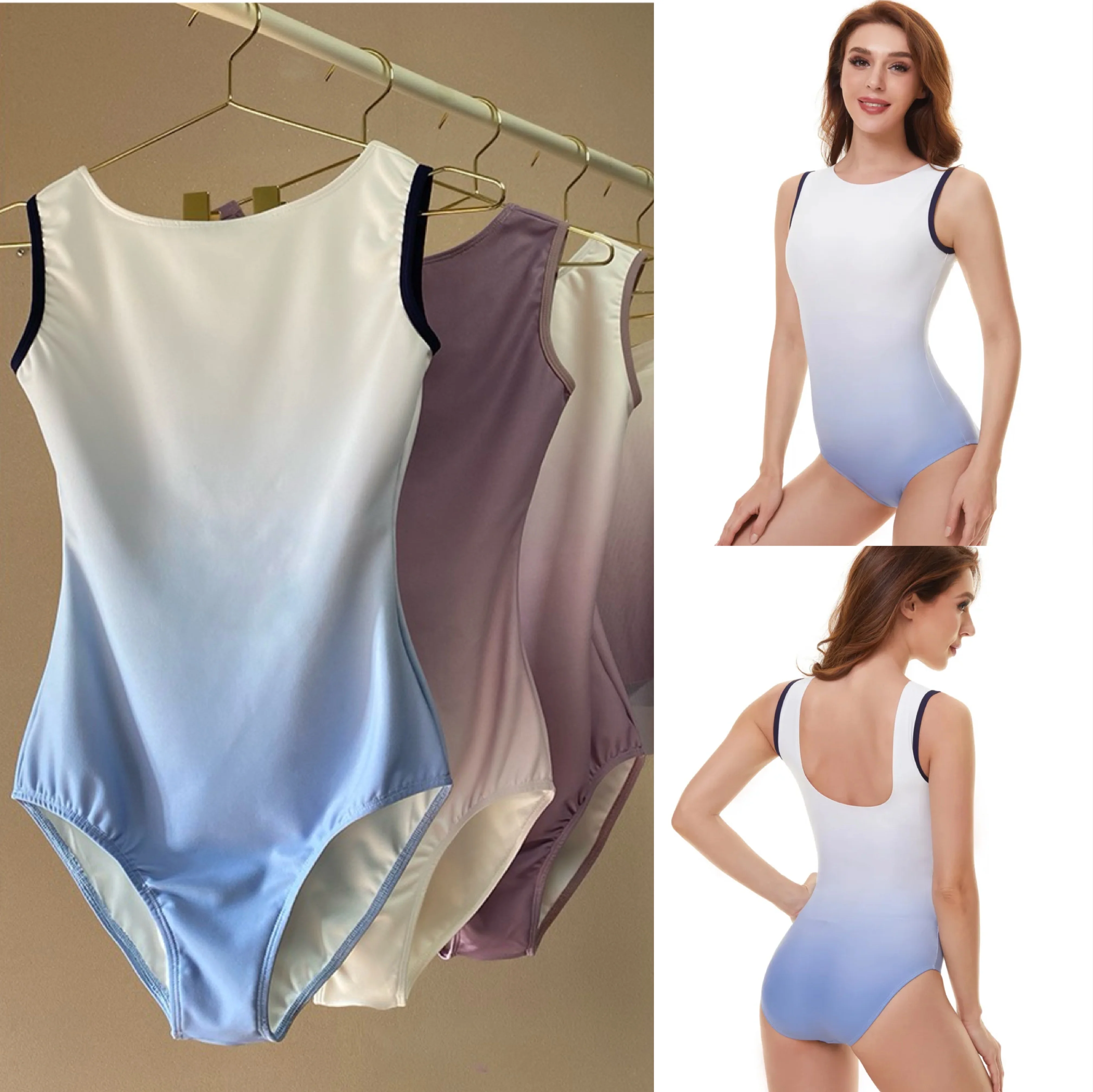 Leotardos de Ballet para adultos, ropa elegante para práctica de baile, equipo de baile, gimnasia, Color púrpura