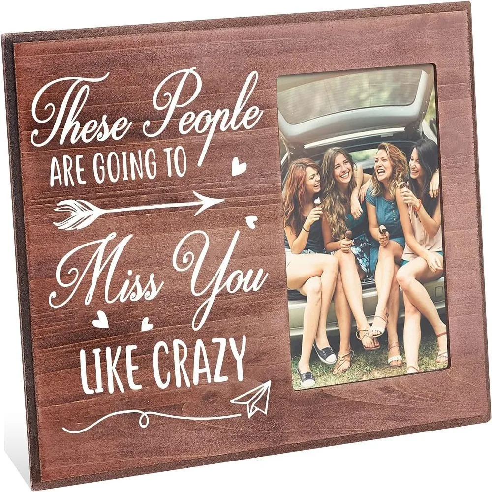 Photo Frames for Tabletop Display Photo Frame Rectangle with Word Pattern 195x254x12mm