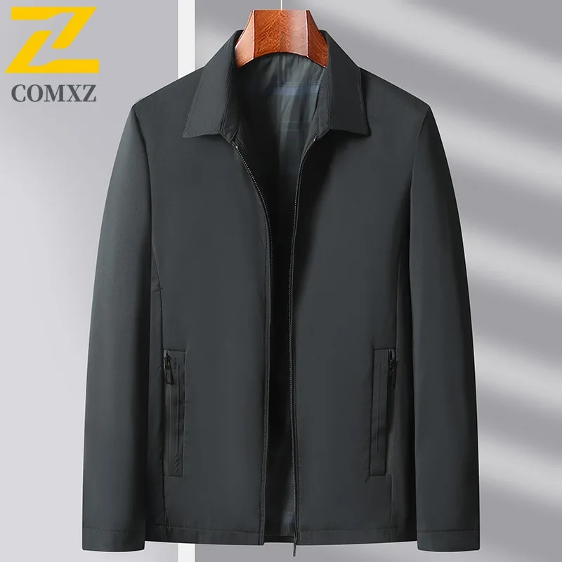 سترة رجالية كاجوال مريحة للأعمال من COMXZ معطف خفيف للدراجات النارية ملابس يومية خفيفة مقاومة للاهتراء ملابس رجالية شتوية جديدة #1