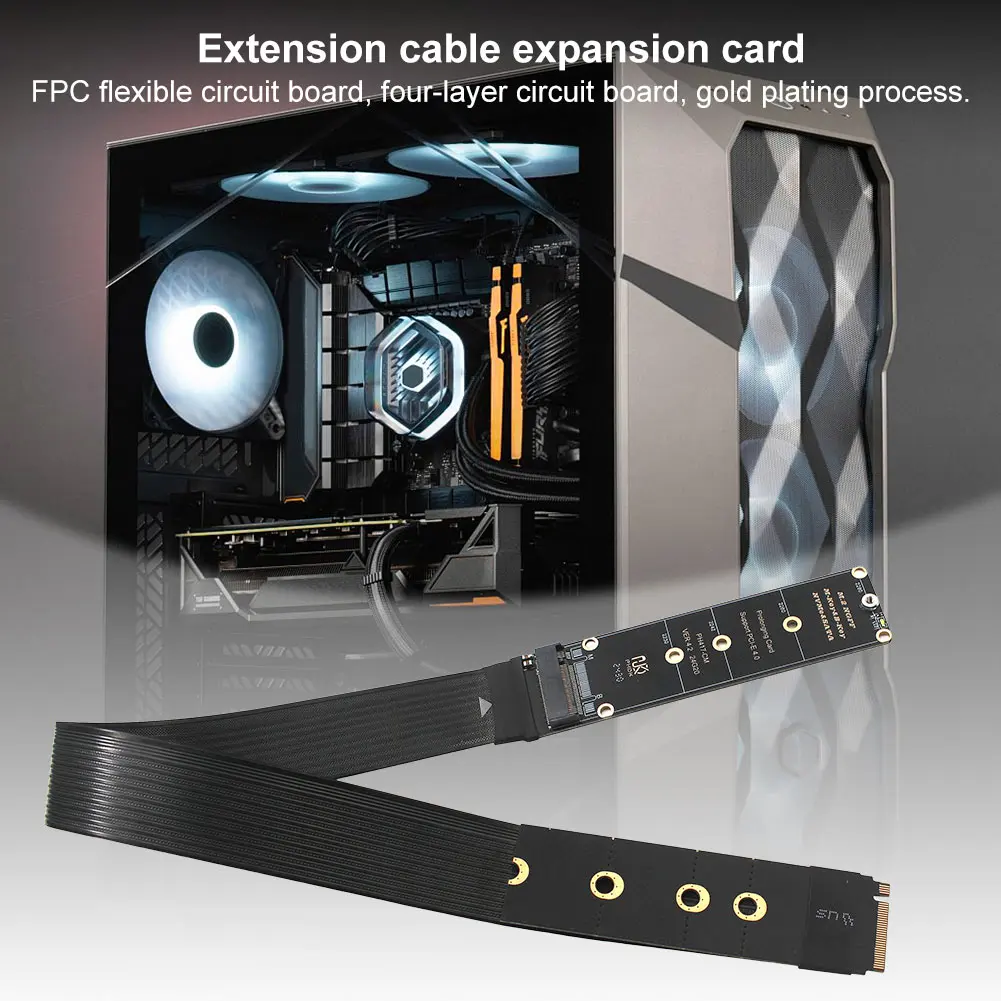 

Удлинительный кабель M.2 NVME NGFF M-Key SSD с поддержкой PCle4.0 Удлинительный кабель M.2 NVMe SSD M.2 PCI-Express 4,0 X4 M Удлинитель ключа