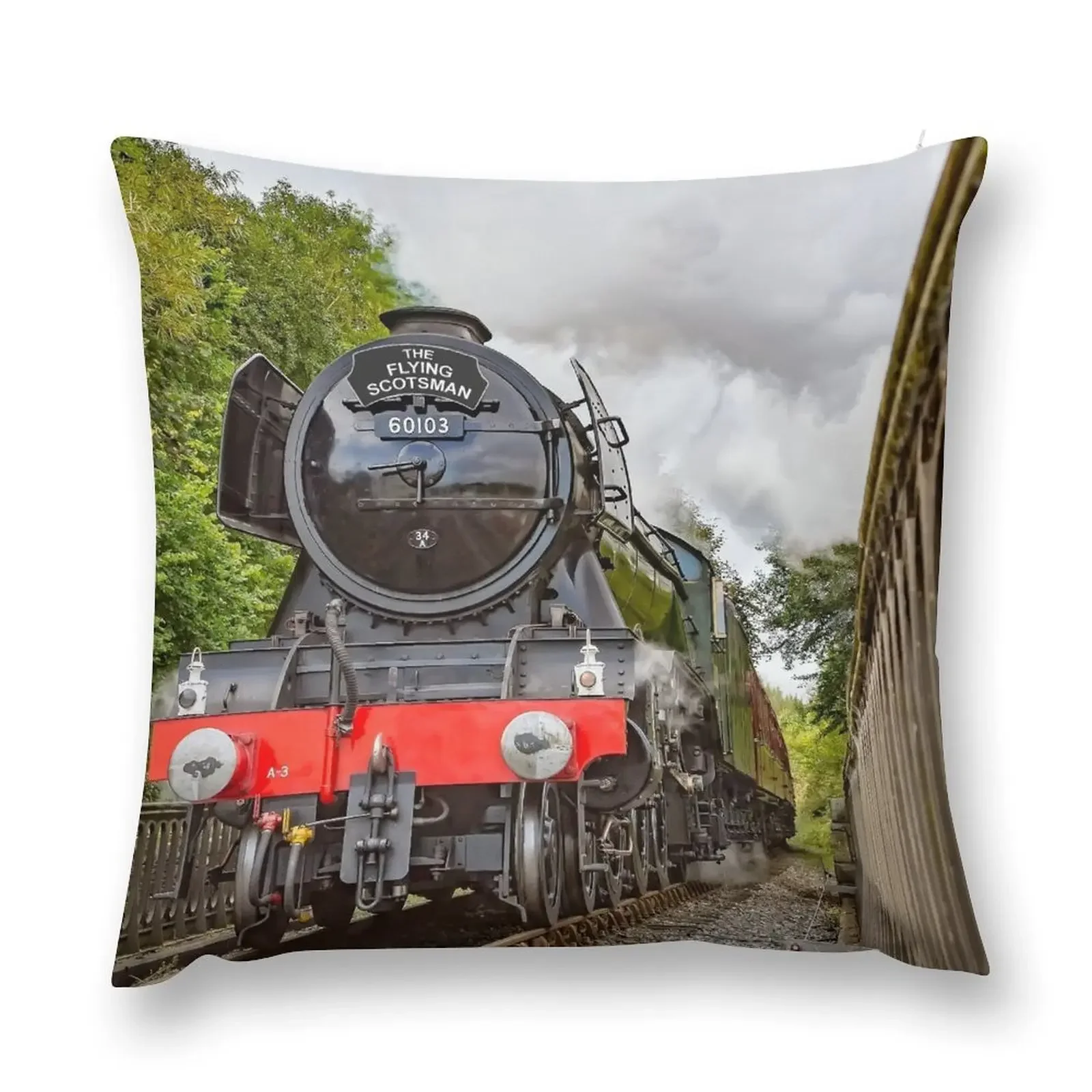 The Flying Scotsman 60103 Throw Pillow Embroidered Cushion Cover Decorative pillow case Decorative Cushions Anime pillow