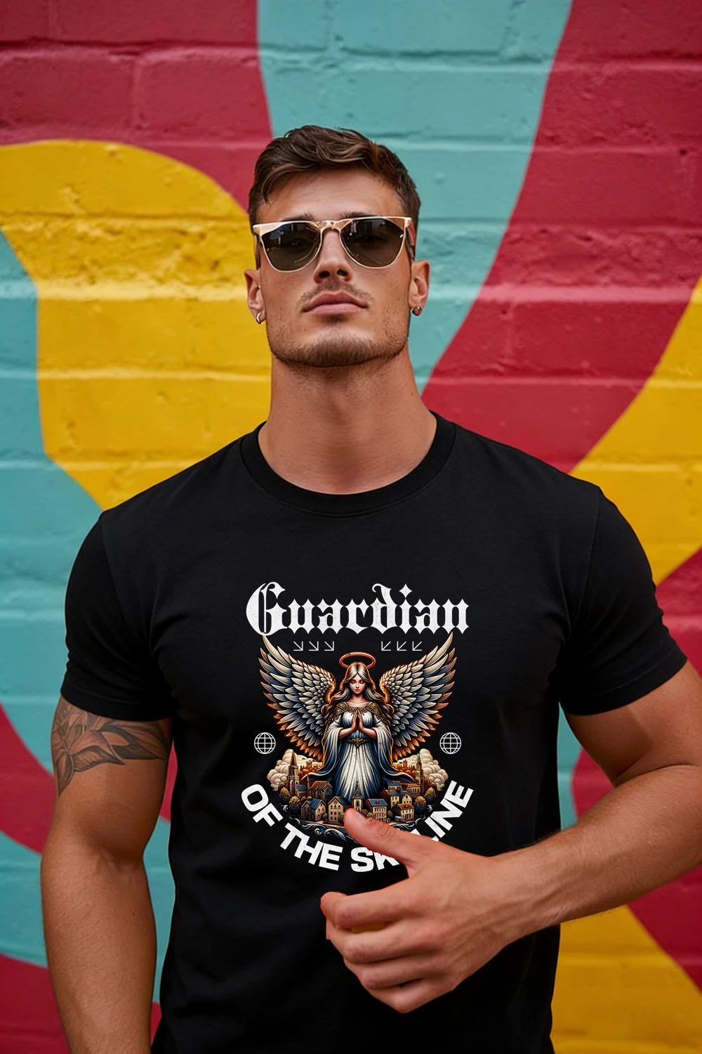 

Men's and women's pure cotton colorful short-sleeved round neck game character printed T-shirt 100% pure cotton soft comfortable