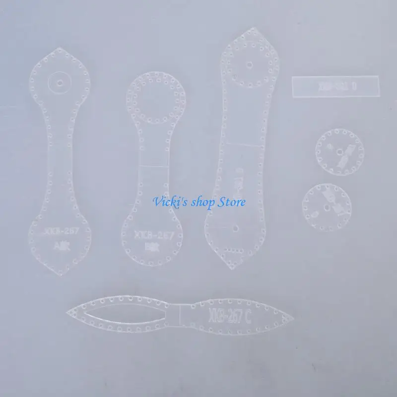 4 نوع قالب أكريليك واضح أكريليك طقطق استنسل لجلد ولاعة السجائر DIY بها بنفسك الحرفية نمط الجلود صنع الحرفية #3