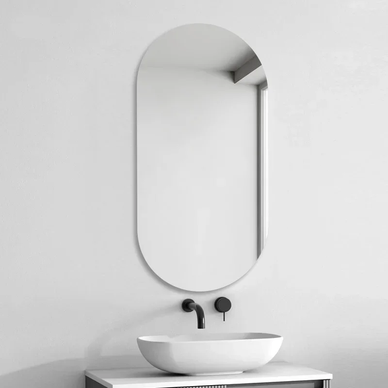 Oval Shower Bath Mirror Cabinet Wall Mounted Magnifying Self Haircut Shaving Bath Mirror Nordic Specchio Trucco Mirrors LG50JZ