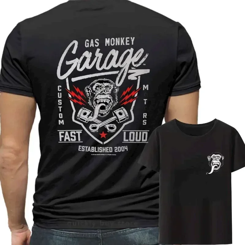 LE  Gas Monkeys Garage Double Sided Print T-shirt Casual Graphic Streetwear Hot Sale  Amazing Essential