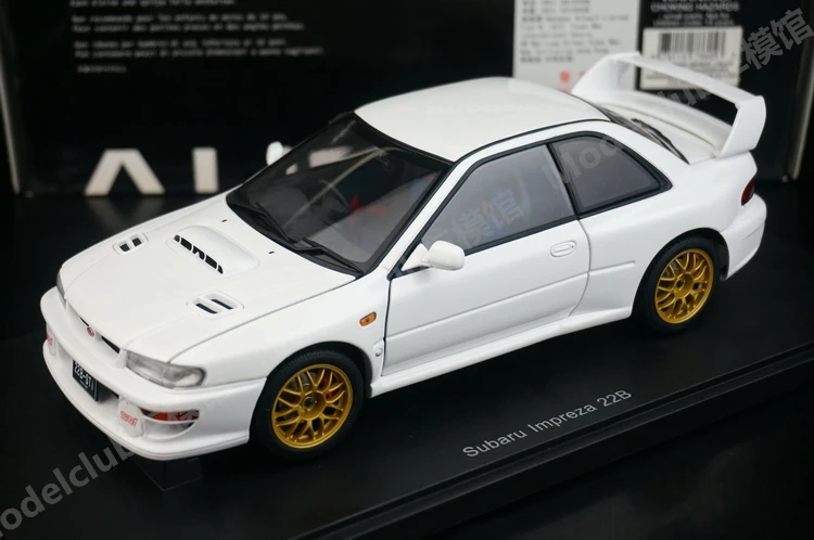 Autoart 1:18 Impreza 22B STI White JDM Alloy Fully Open Simulation Limited Edition Metal Static Car Model Toy Gift