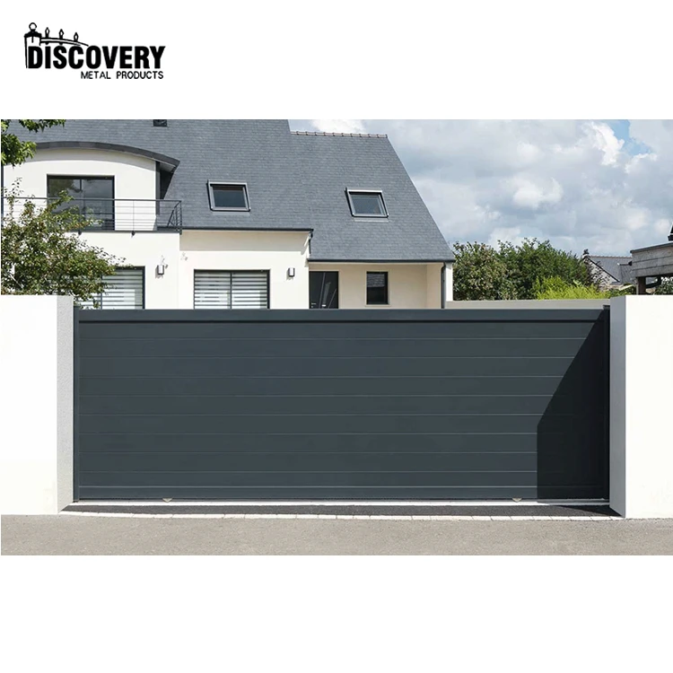 

Customized Decorative Courtyard Entrance Aluminum Fence Gate Driveway Sliding Gate Euro American Hot Sale Slding Main Gate