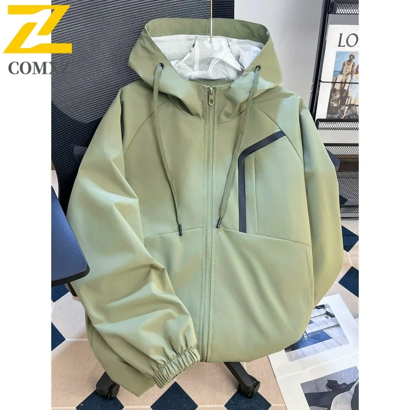 

COMXZ Роскошная элегантная мужская куртка Nen Classics с капюшоном для кемпинга и путешествий, ветрозащитное пальто, уличная легкая и тонкая осенняя одежда