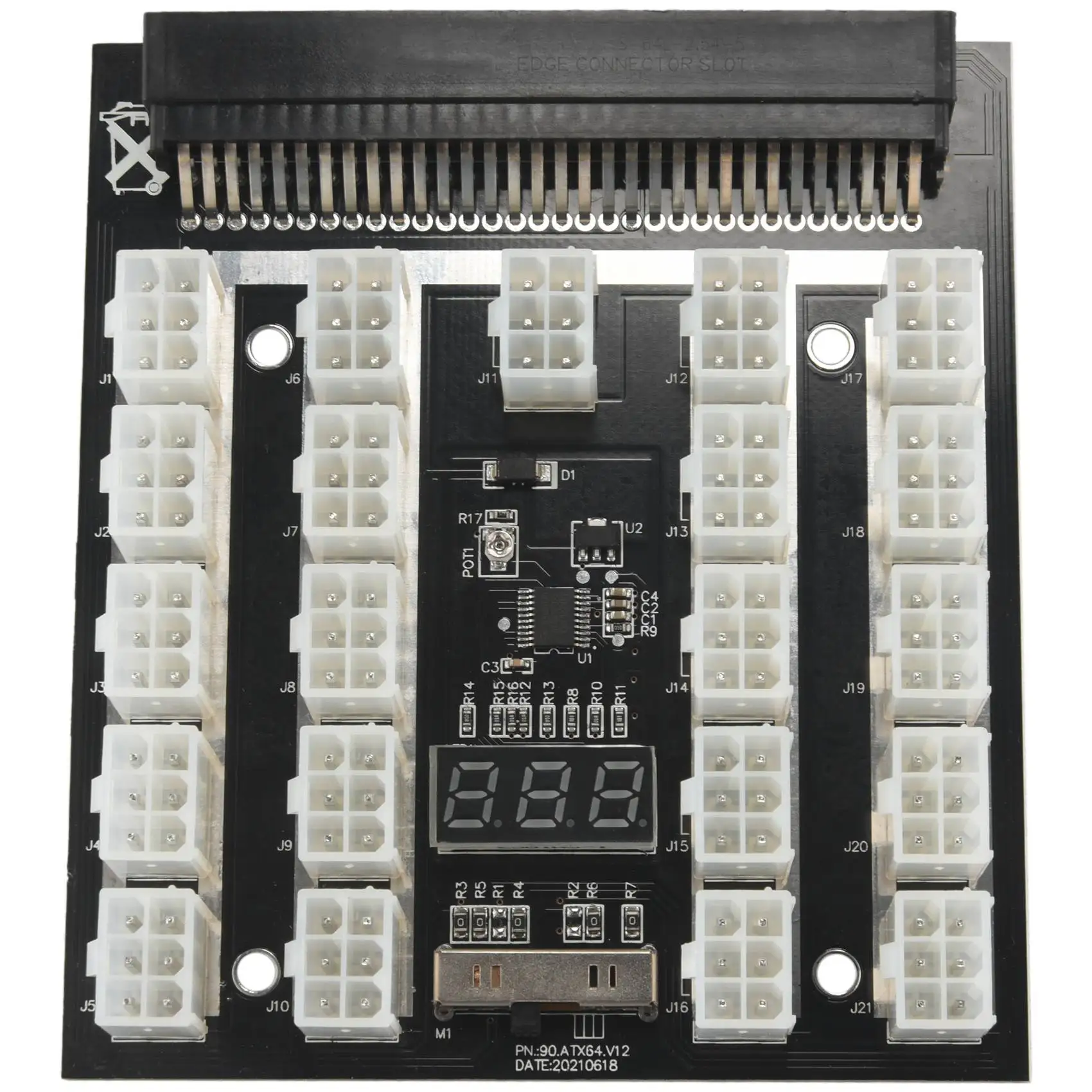 Alimentação do Servidor Breakout Board, adaptador de energia, 12V, PCI-E, 21X6 Pin