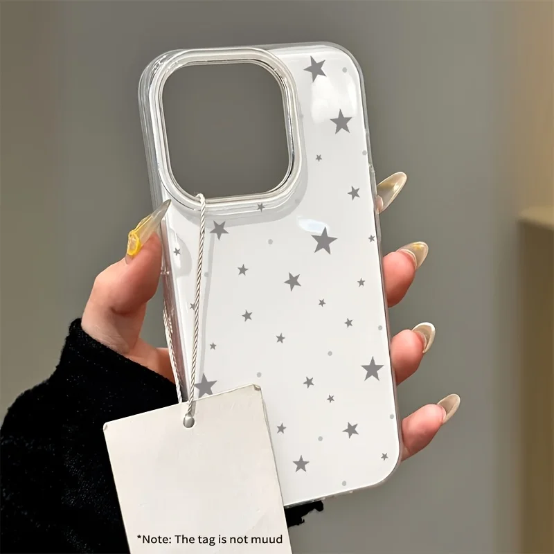 Slim Phone Case For Samsung Galaxy A56 A57 S26 S25 Plus S24 Ultra A57 A36 A37 A27 A07 A17 Bumper Grey Colorful Star INS Cover