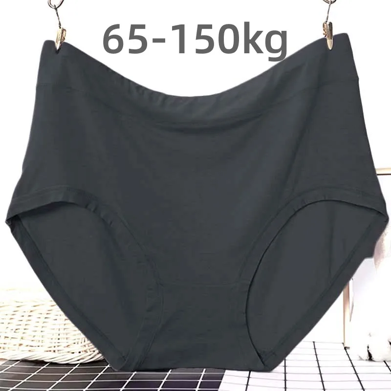 

2pcs women Plus Size Panties modal cotton Sexy Underwear Women High Waist Breathable control belly underpants 65-150kg