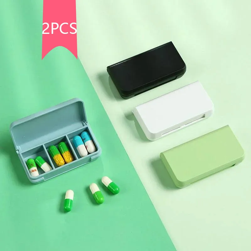 3Grids Mini Pill Case Portable Travel Pill Box Storage Container for One Day Tablet Plastic Pill Medicine Box Holder Organizer