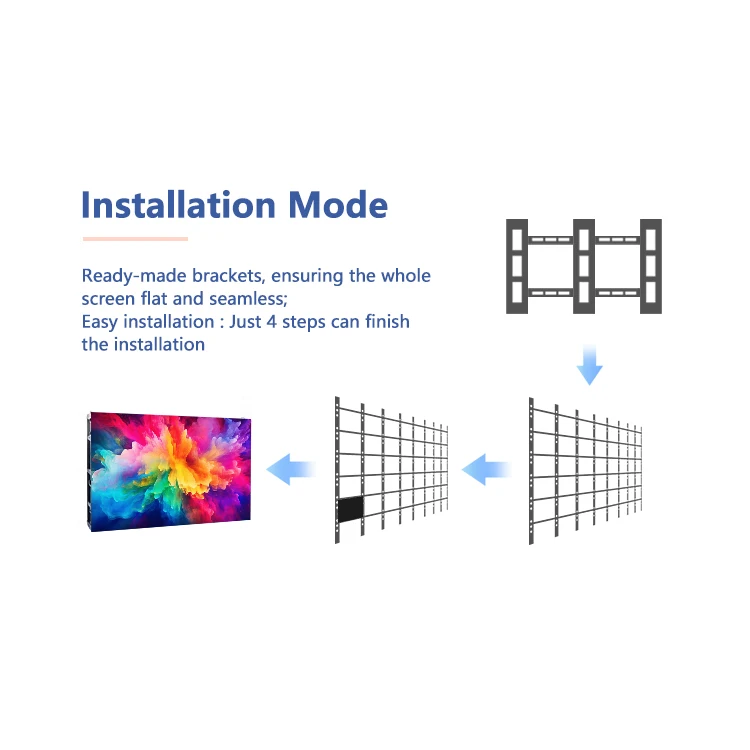 LED a risparmio energetico 16:9 HD 4K 8K Schermo interno ad alto aggiornamento Impermeabile P0.93 P1.25 P1.56 P1.8 COB Display a passo fine