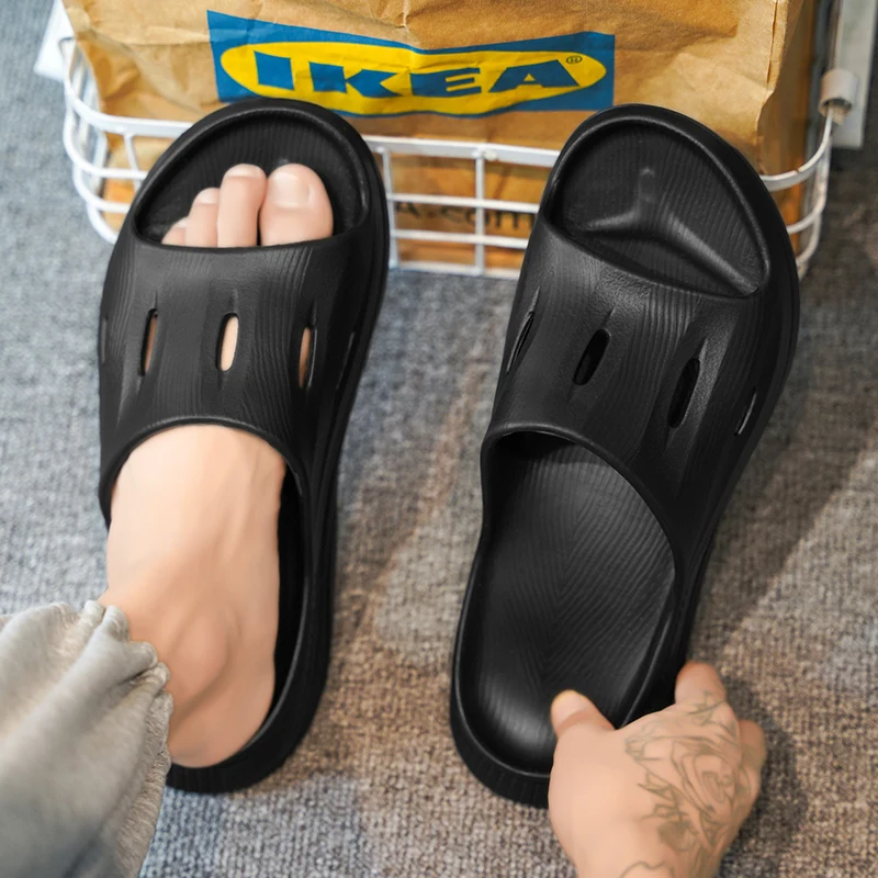 2024 Summer Men\'s Slides Brand Men Women Slippers Indoor Orginal Unisex Sandals Casual Shoes  Flip-flops Beach Men Sandals