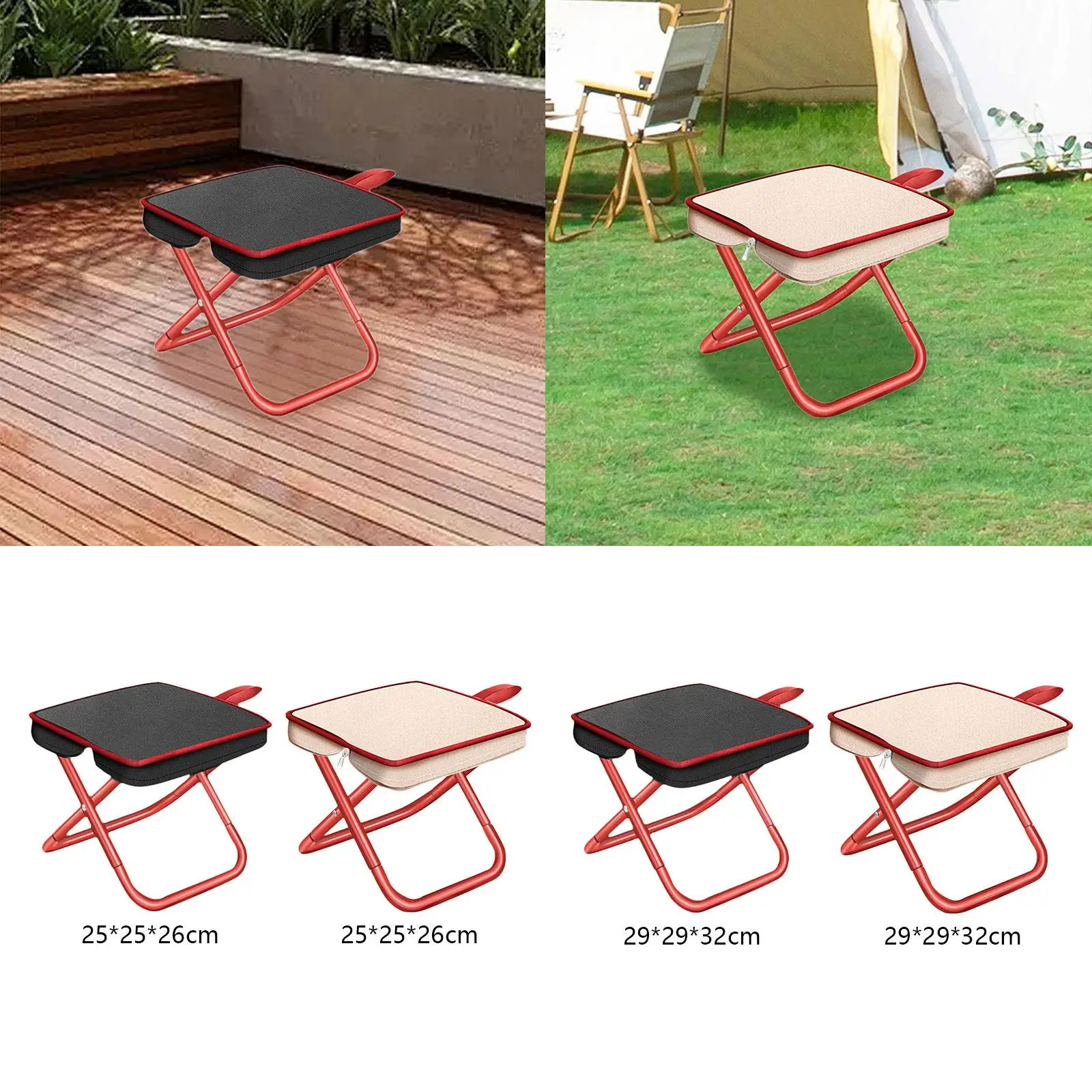 

Outdoor Seat Foldable Heavy Duty Camp Stool for Garden Patio Backpacking