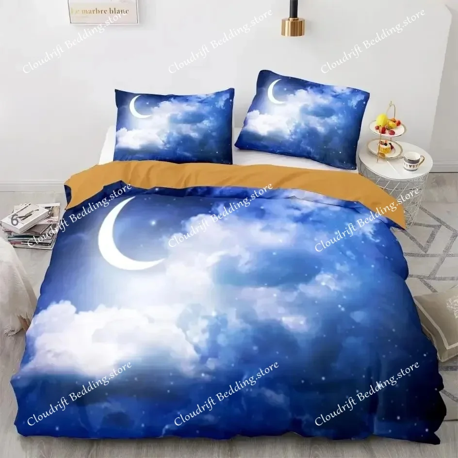 

Starry Sky Duvet Cover Twin Size Universe Decor Twin Bedding Set Microfiber Outer Space Theme Milky Way Galaxy Comforter Cover