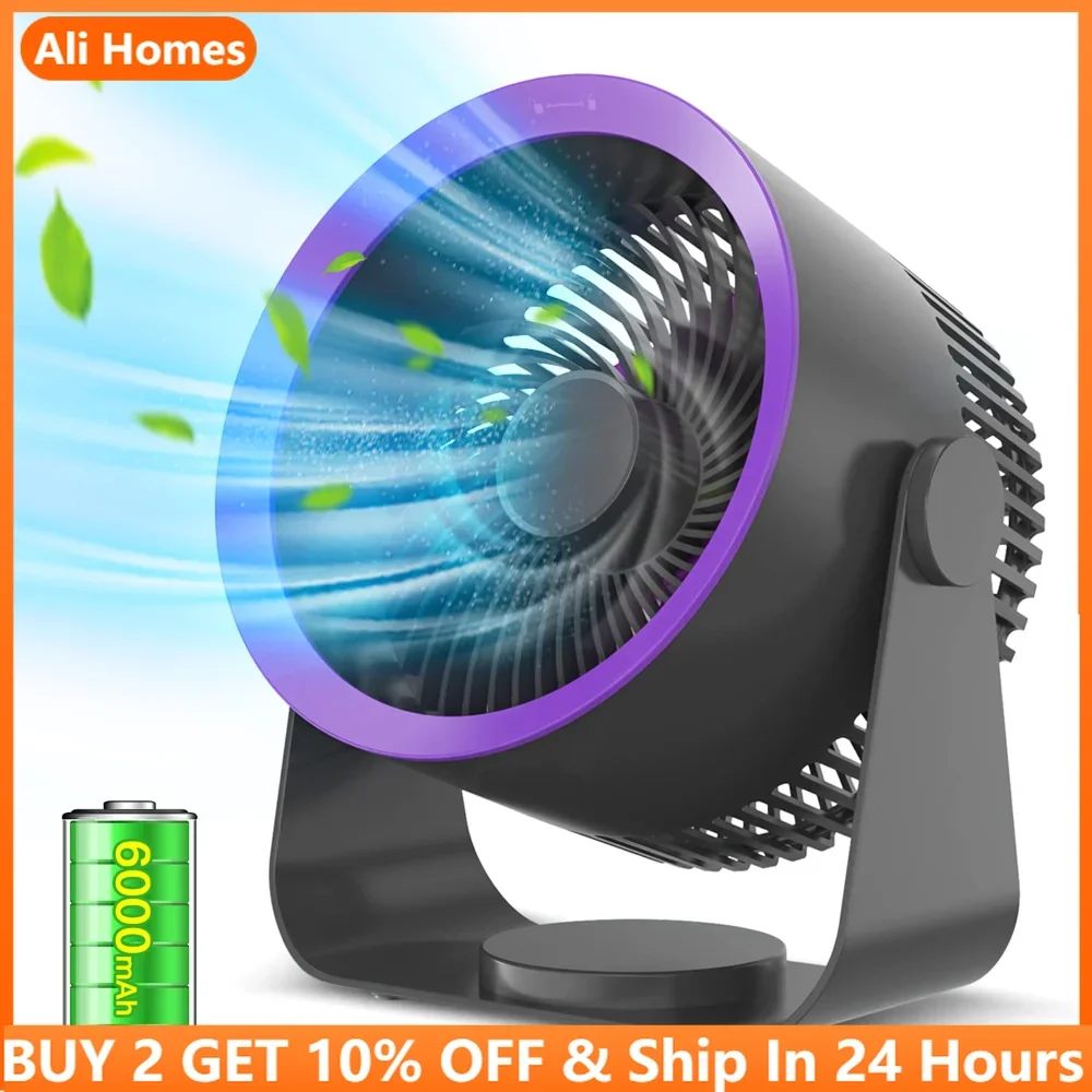 

Desk Air Circulator Fan Desktop Wall Ceiling Air Battery Cooler Wall Mount Portable Battery Operated Fan Home Bedroom Ventilator