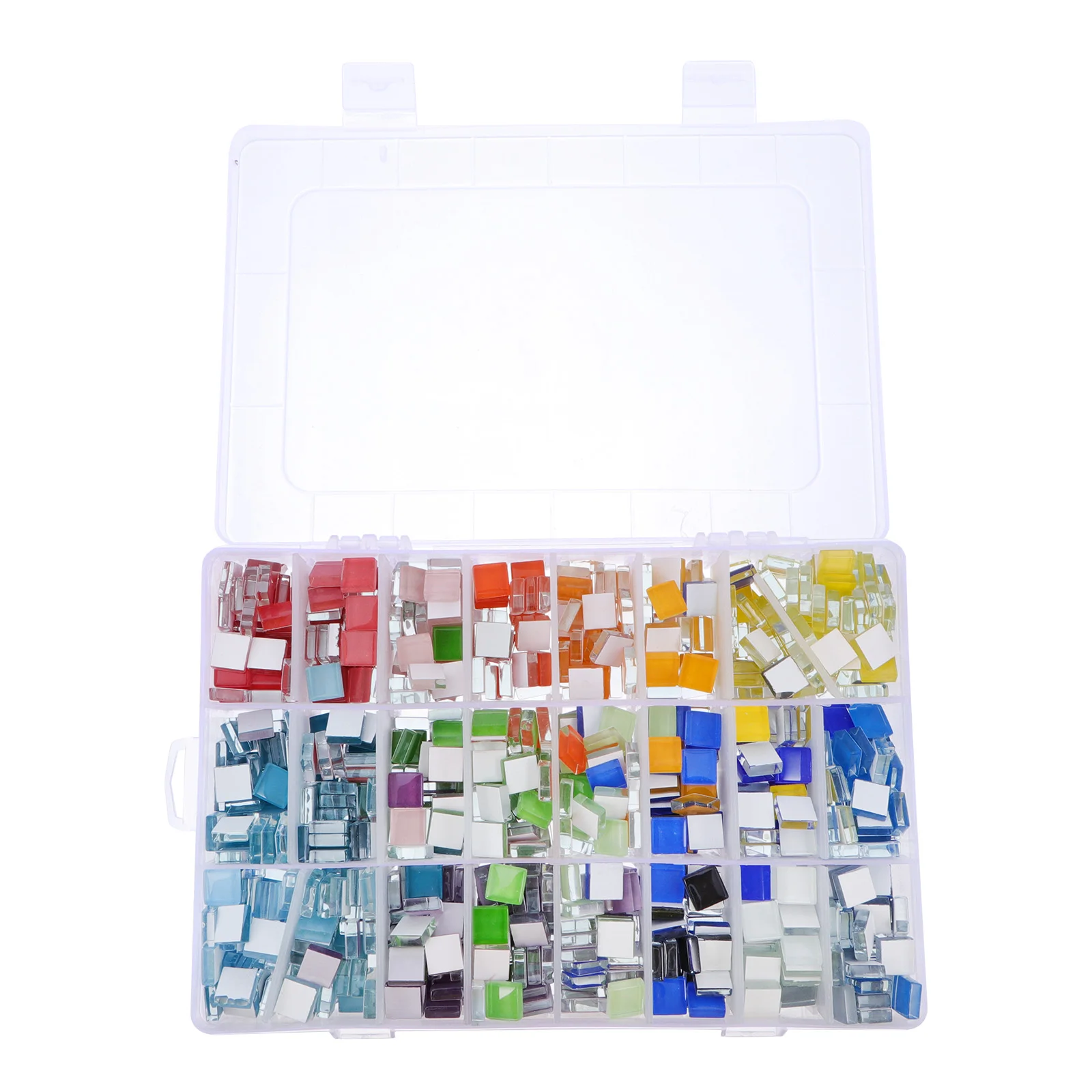 

1000pcs Crystal Glass Tiles Diy Craft Stones Bulk Assortment Heat Resistant Durable Decorative Mosaic Handmade Creative Decor