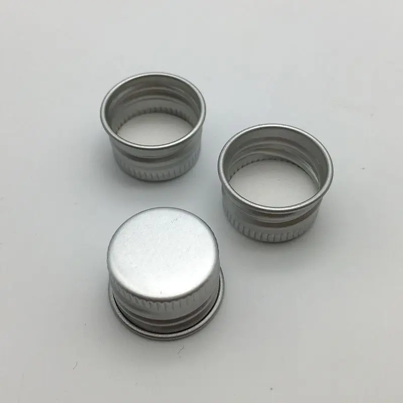 18/20/24/28R Gold Silver Aluminum Screw Cap Lid for PET Cosmetic Liquid Bottles Makeup Refillable Containers 50/100/200/500pcs