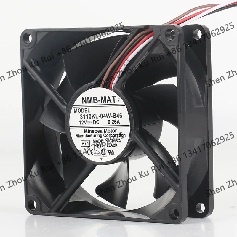 New original NMB 5V 24V 48V DC 12V 0.26A AC EC 8025 80X80X25MM 8CM ultra-durable fan Inverter 4-wire 3110KL-04W-B46 cooling fan