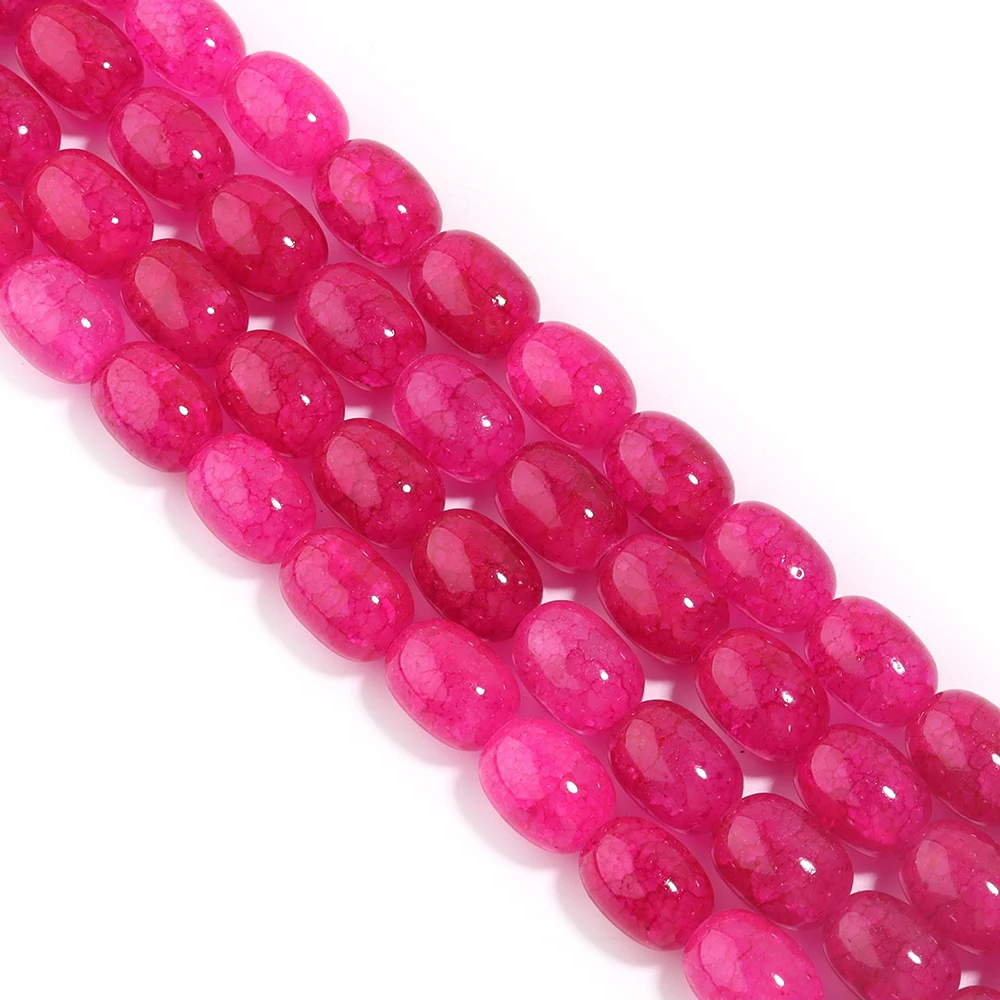Ongeveer 28 stks 10x14mm Kleurrijke Glazen Kralen Vat Vorm Losse Spacer Kralen Voor Sieraden Maken DIY Armband ketting Accessoires