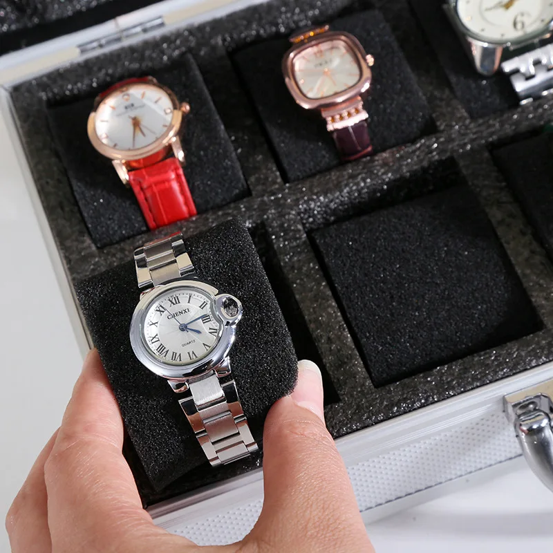 Роскошная коробка для часов премиум-качества, 10/12 сеток, витрина для хранения из алюминиевого сплава, коллекция, коробка для часов, подарочная упаковка