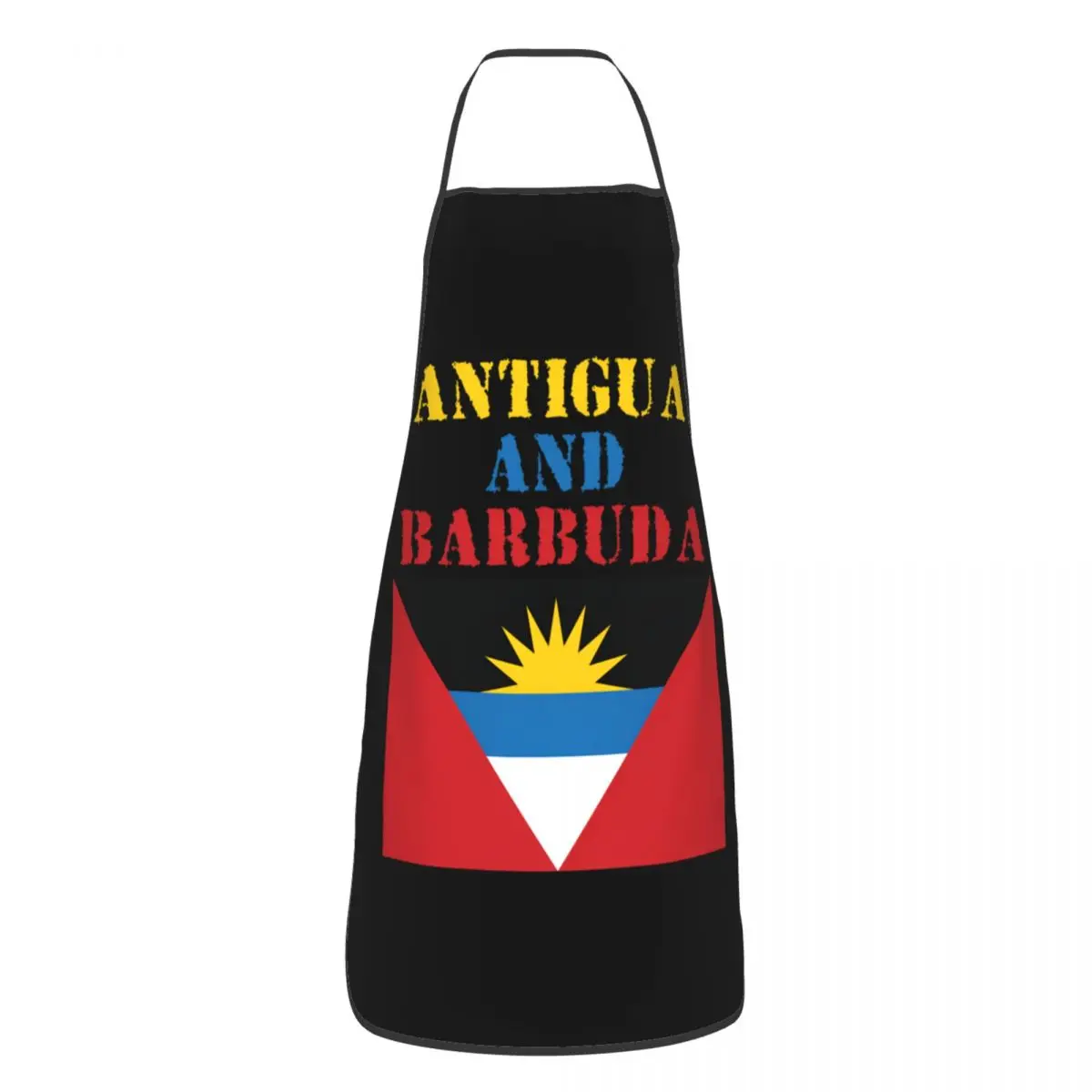 

Фартук унисекс с флагом Антигуа и Барбуды на заказ, кухонный фартук для приготовления пищи и выпечки, мужской и женский столбийский кухонный фартук для рисования