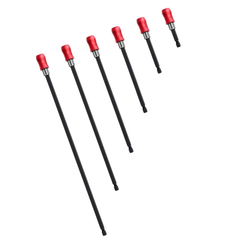 

Набор из 6 удлинителей для бит с шестигранным креплением 6,35 мм для дрелей, электрических гайковертов и шуруповертов