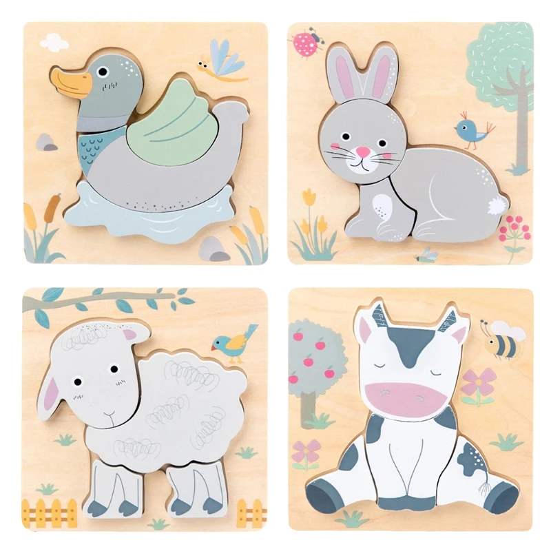 

Cartoon Animals Puzzle Model Toy Educational Handmade Puzzles Models