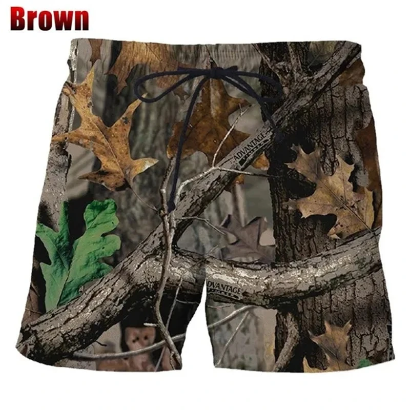 Summer New 3d Camouflage Printed Men\'s Shorts Funny Fashion Casual Personality Cool Natural Scenery Beach Swimming Trunks