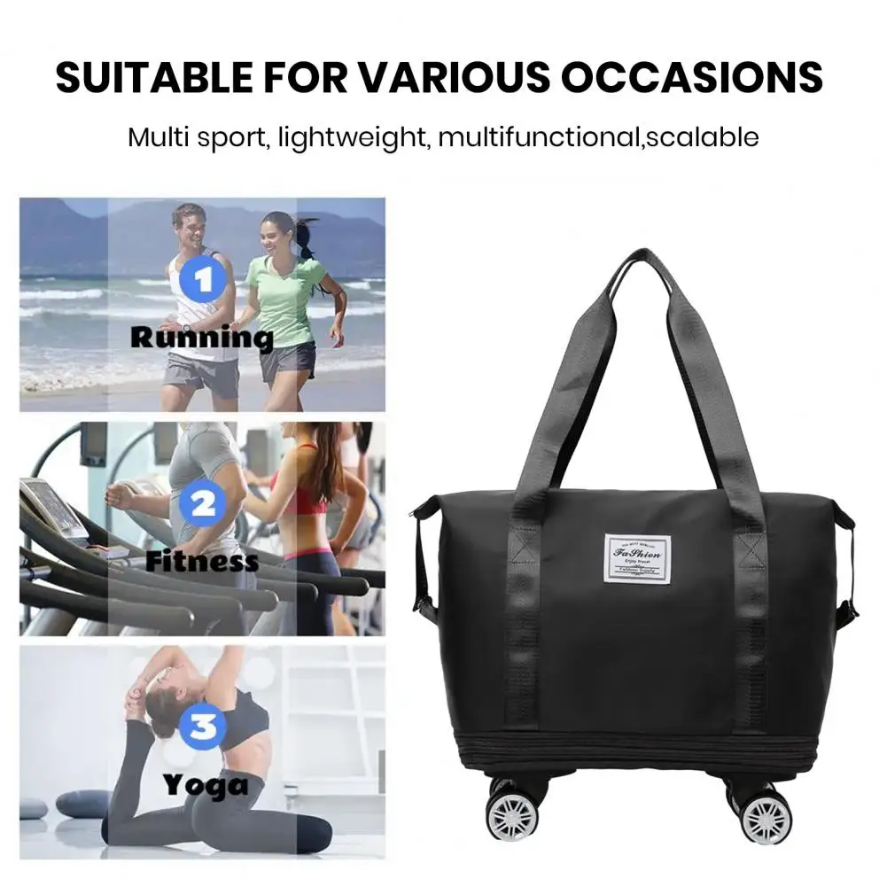 Travel Bag with Detachable Wheels Portable Travel Bag Capacity Waterproof Duffel Bag with Detachable Wheels for Gym Travel