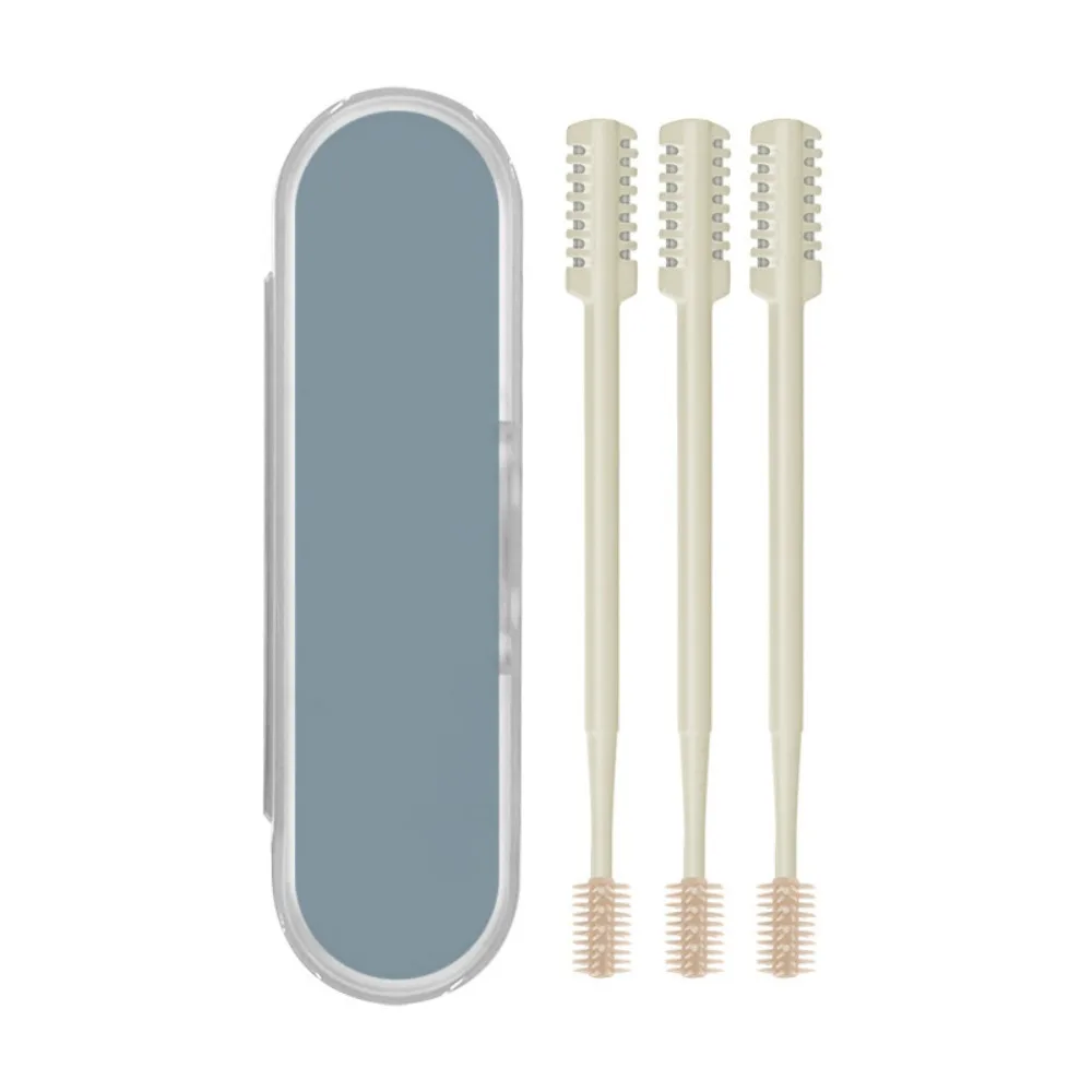 3Pcs/Set Double Head Nose Hair Trimmer 360° Rotating Safe Hair Removal Tool Portable Stainless Steel Nose Hair beard grooming