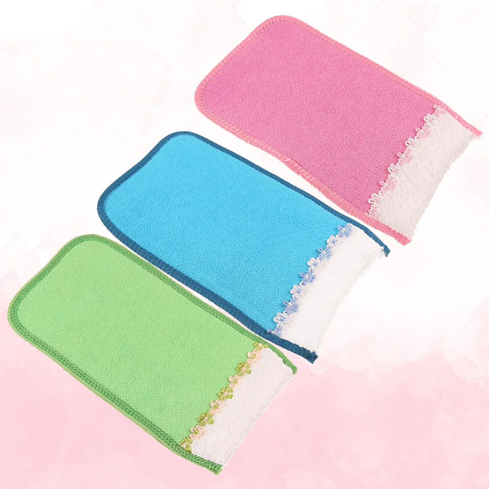 

3pcs Fiber Body Brush Glove Bath Mitt Exfoliating Shower Glove Deep Cleansing Body Scrub Rayon Washcloth Sauna 4 Colors