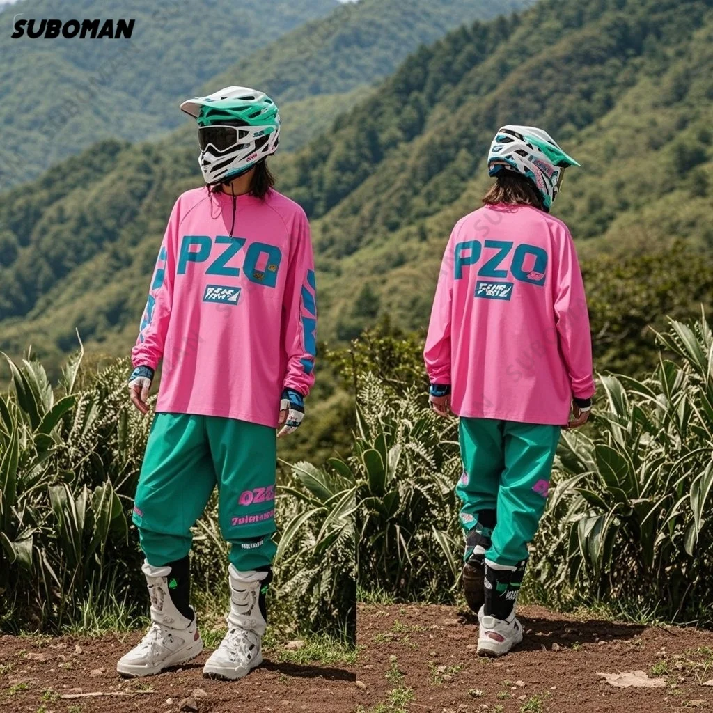 

Последний бренд PZQ для мотокросса, скоростного спуска, мужской велосипедный трикотаж с длинным рукавом, горный велосипед, быстросохнущая спортивная мужская и женская футболка S-4XL