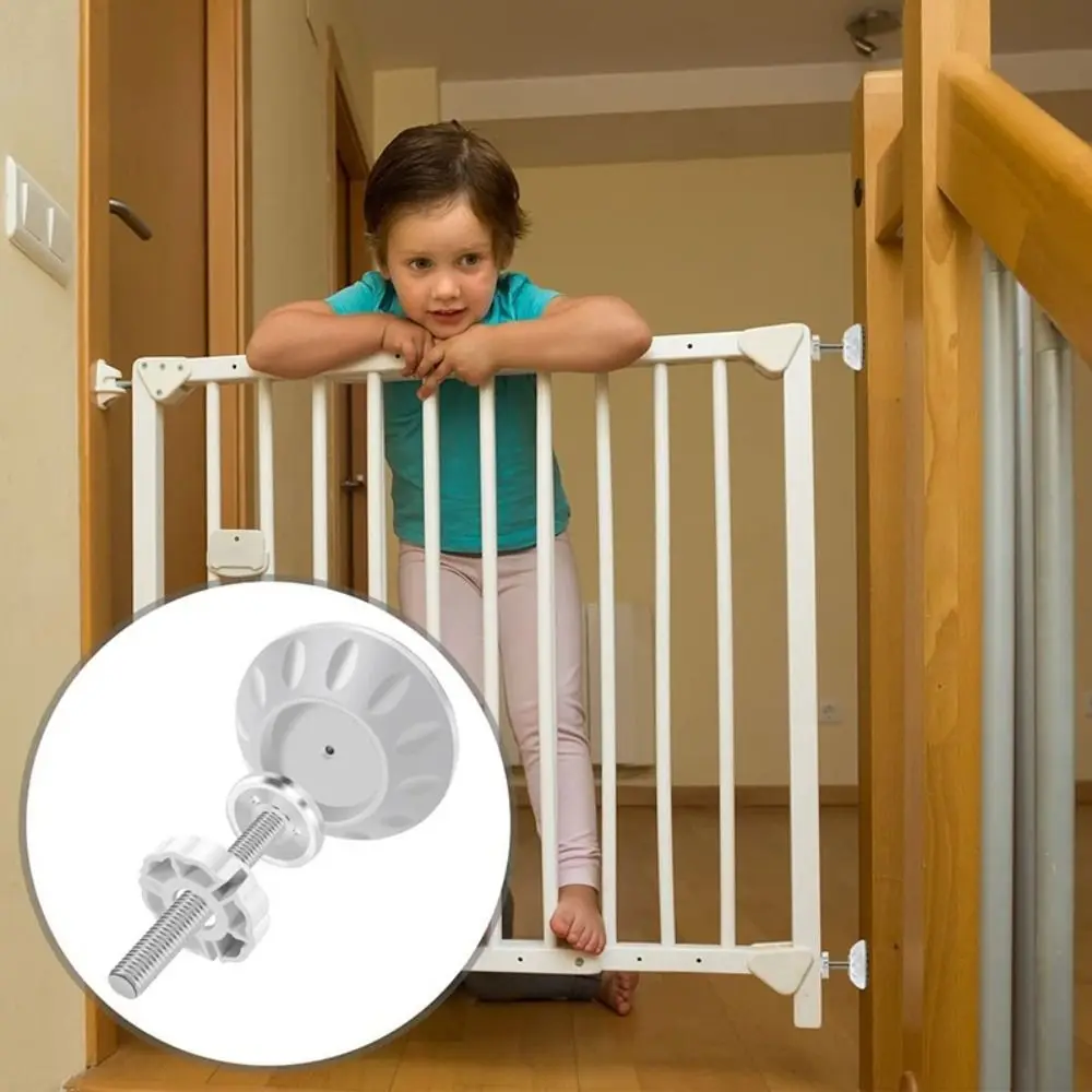 

Pressure Mounted Baby Gate Wall Protector Safety White Child Gate Extender Gates Pressure Mounted Gates