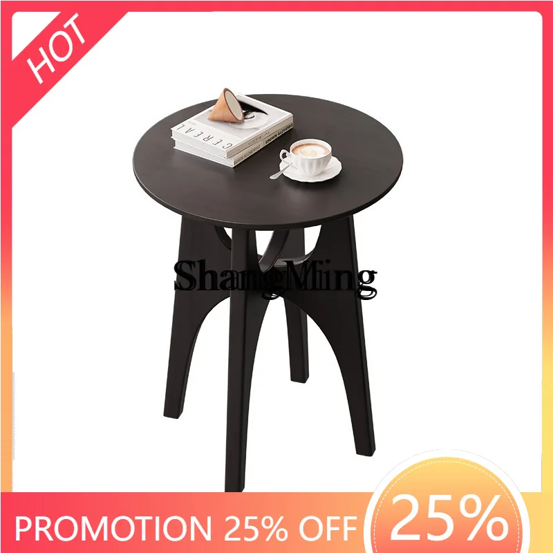 

FG solid wood small coffee table, living room side shelf sofa balcony casual snack coffee table