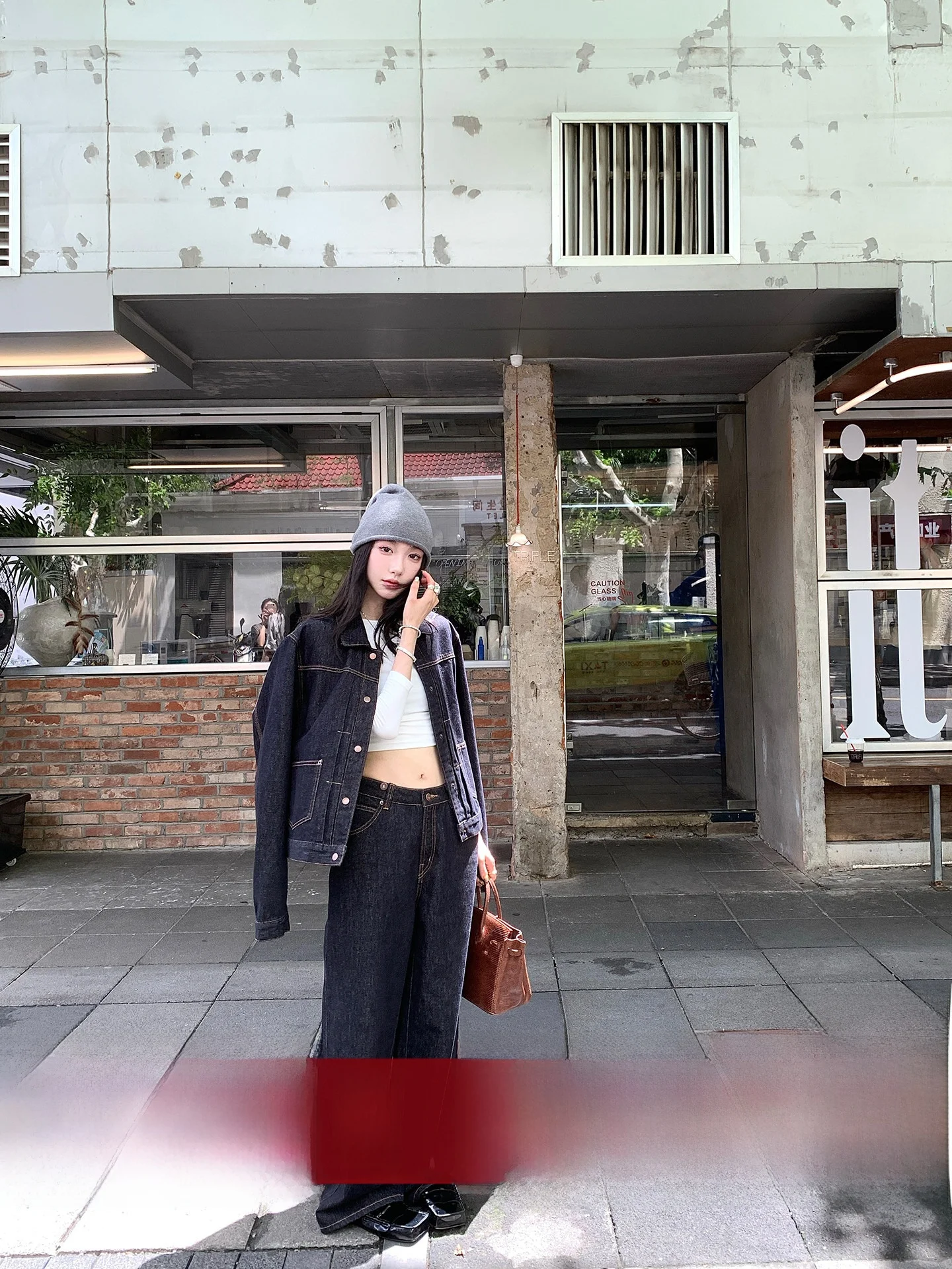 

Американская свободная повседневная джинсовая куртка для женщин, короткое пальто, осенняя новинка, маленькие размеры, из смесового хлопка и полиэстера