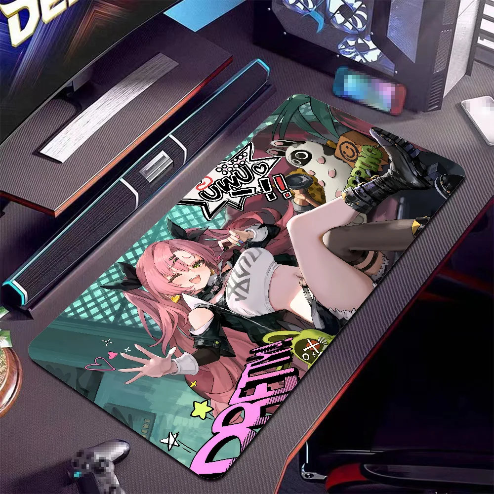 Game Zenless Zone Zero Nicole Demara Mousepad ZZZ Anti-Slip Mouse Pad Stitched Edges Mat Desk Laptop Gaming​ Keyboard Pad XXL