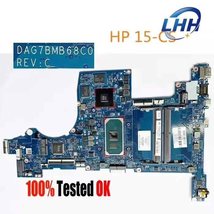 

Материнская плата DAG7BMB68C0 для ноутбука HP Pavilion 15-CS, материнская плата, процессор I7-1065G7, графический процессор MX250 4G