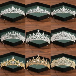 Silver Color Crown and Tiara Wedding Hair Accessories For Women Crown For Bridal Crystal Rhinestone Diadema Tiaras Bride Crown