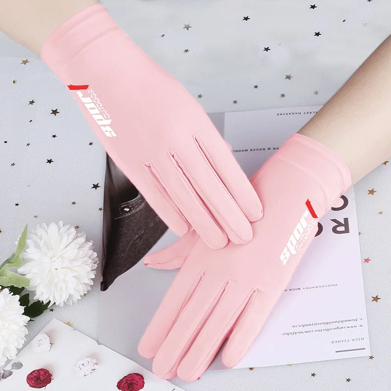 

Sunscreen Gloves for Men and Women Driving Sweat-Absorbing Touch Screen Ice Silk Non-Slip Outdoor Full Finger Gloves