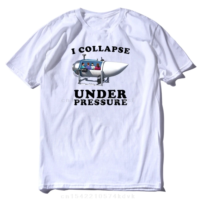 Funny Meme TShirt I Collapse Under Pressure Dark Humor Tee Gift Shirt Print Harajuku T-shirts T Shirt Cotton Men Camisas