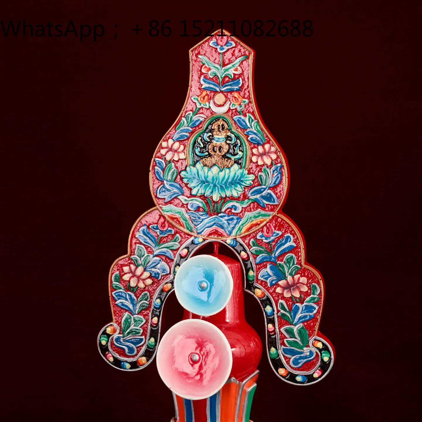 LLY empty line resin painted three fundamental doma hand painted before the Buddha tantra ornament Tibetan home