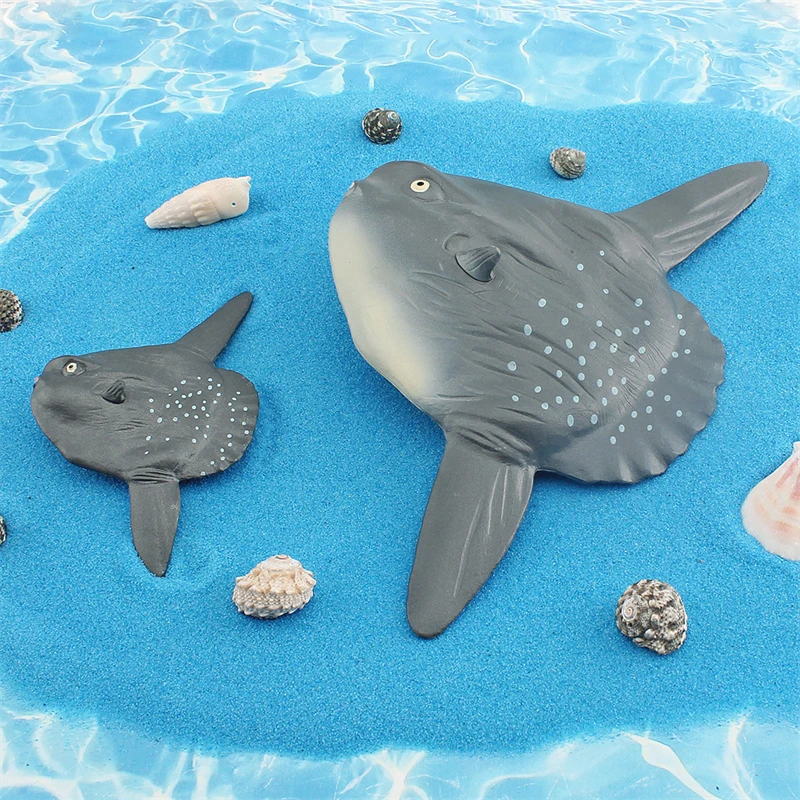 Simulation of Marine Animal Overturned Fish Model Children's cognition of underwater organisms Sunfish pufferfish Ornament Toys