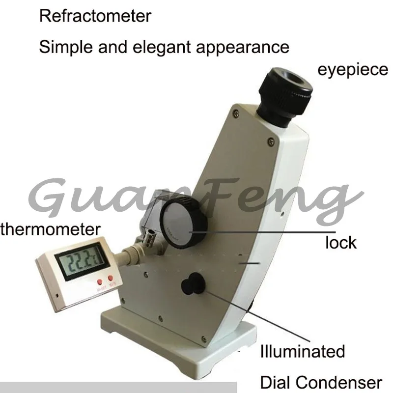 Laboratory sugar concentration meter 2WAJ monochromatic refractometer