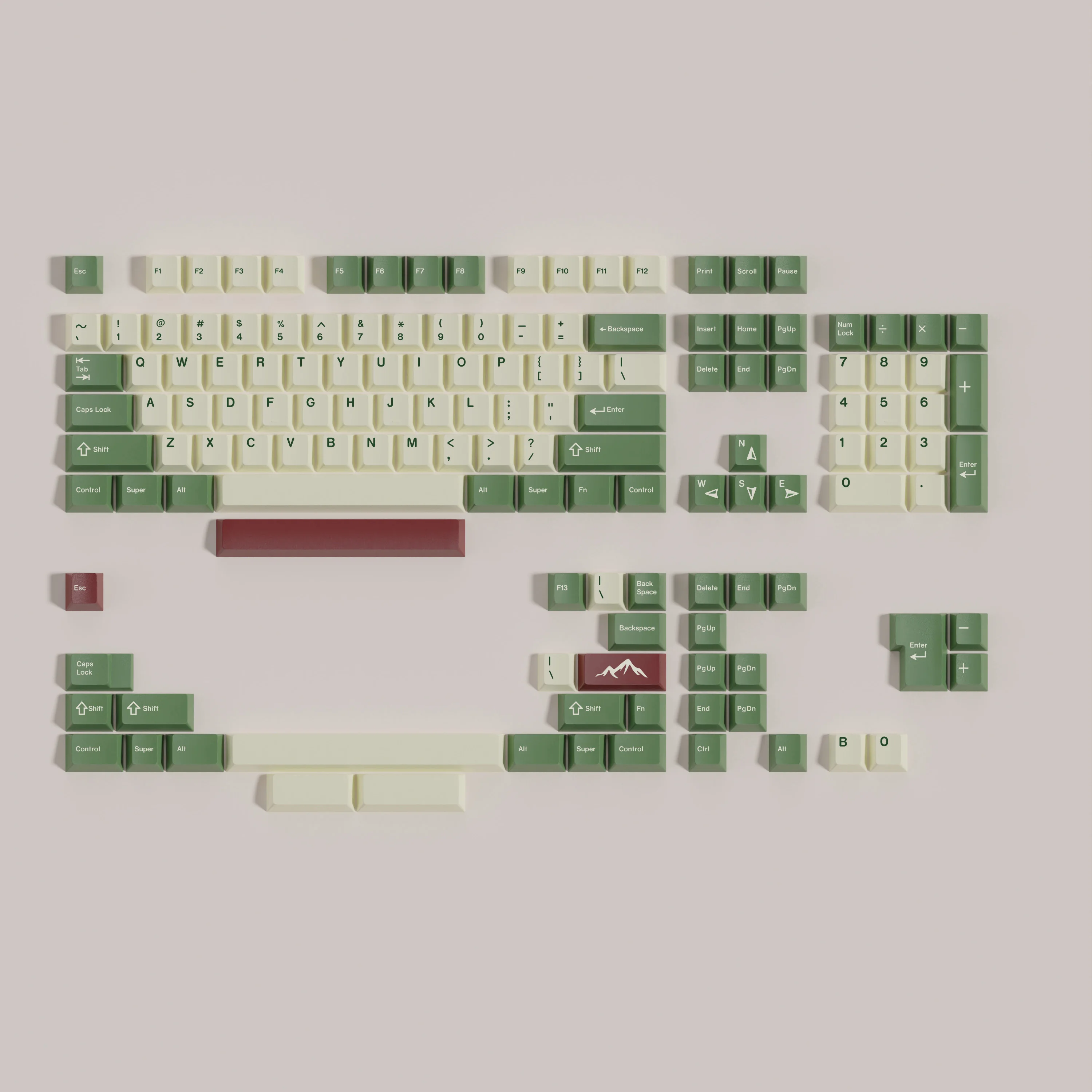 GMK Keycap Berkemah 166 Tombol Bahan PBT Profil Ceri DYE-SUB untuk MX Switch 61/64/68/71/75/84/87/98/104 Keyboard Mekanis