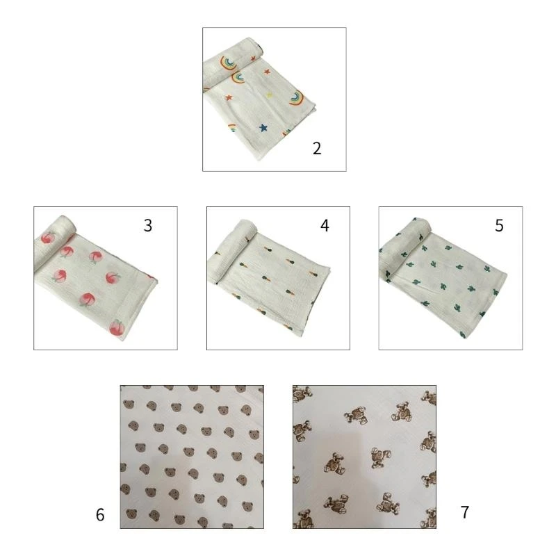 

Newborn Swaddle Blanket Breathable Wrap Towel Non-fluorescent Baby Beach-Towel G2TD