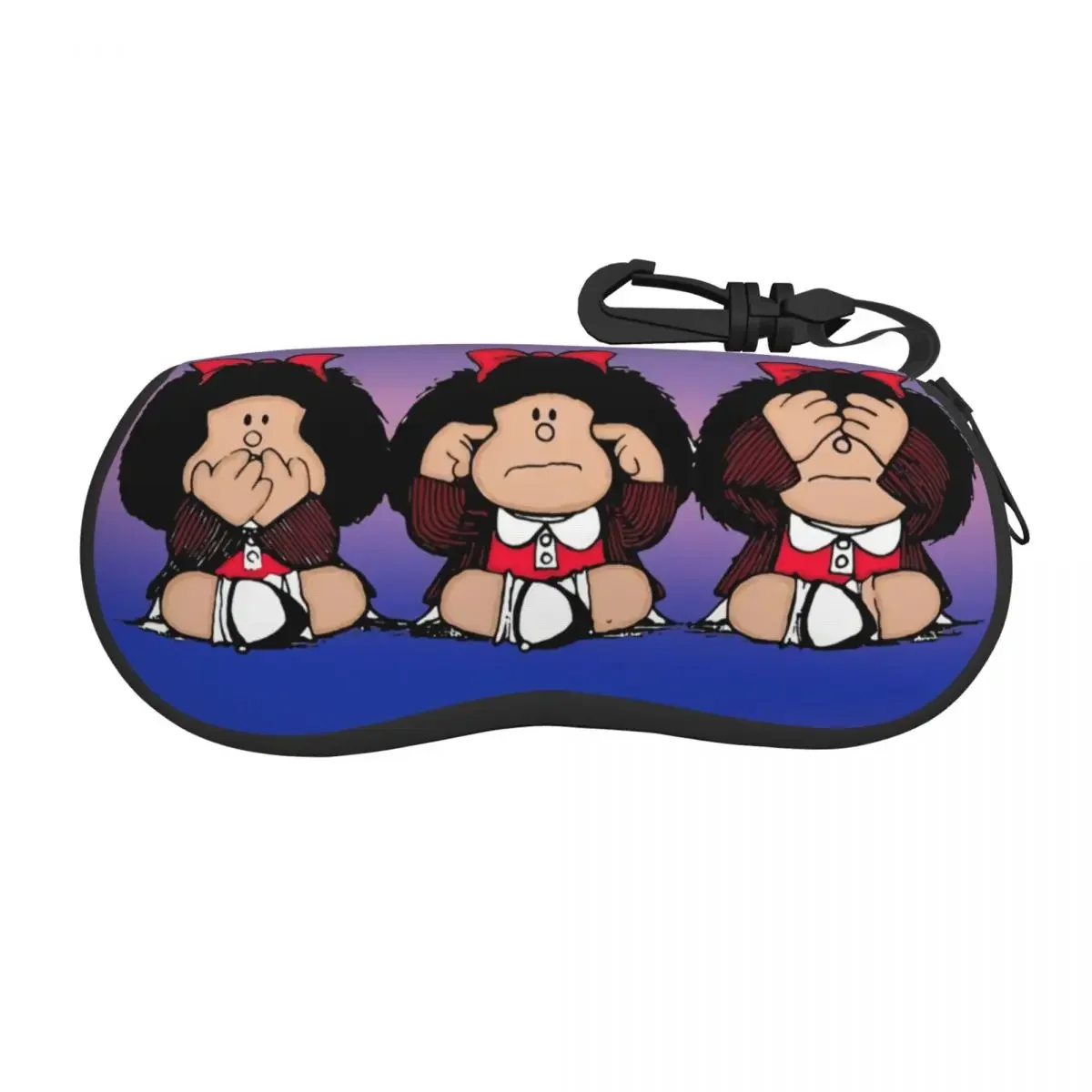 Humor Mafaldas Quino Cartoon Manga Glasses Case Portable Shell Eyeglasses Case Sunglasses Box