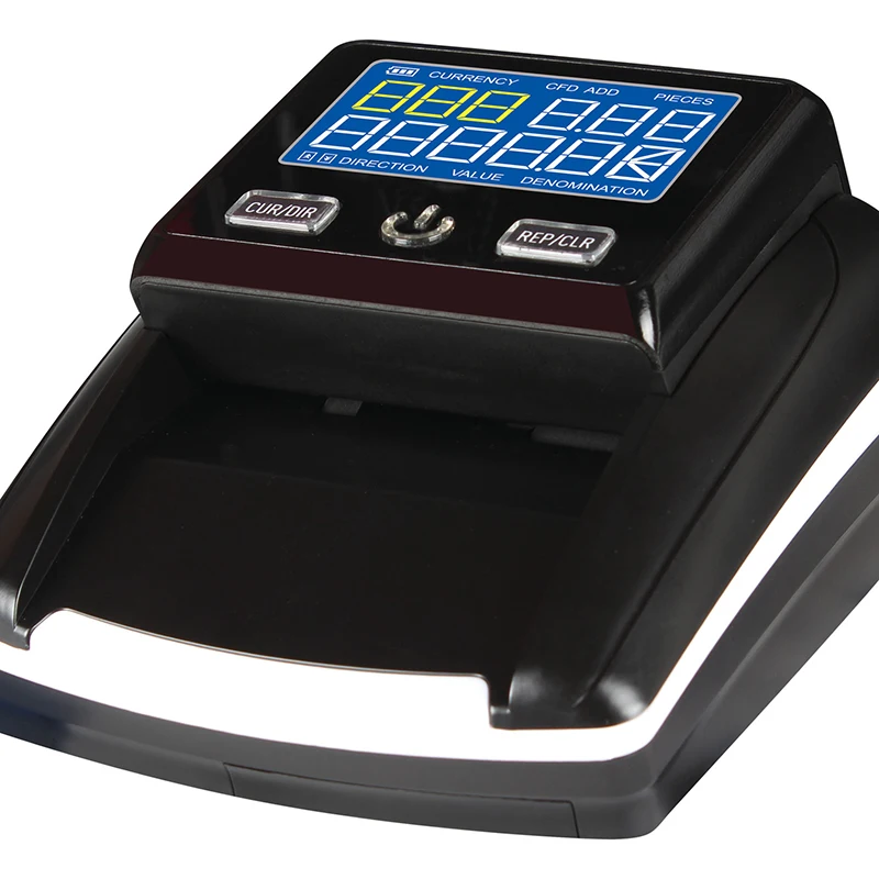 Portable Fake Currency Reader/Detector with Ultraviolet, Magnetic Detection, USD & Euro Value Counting Bill Detector Machine